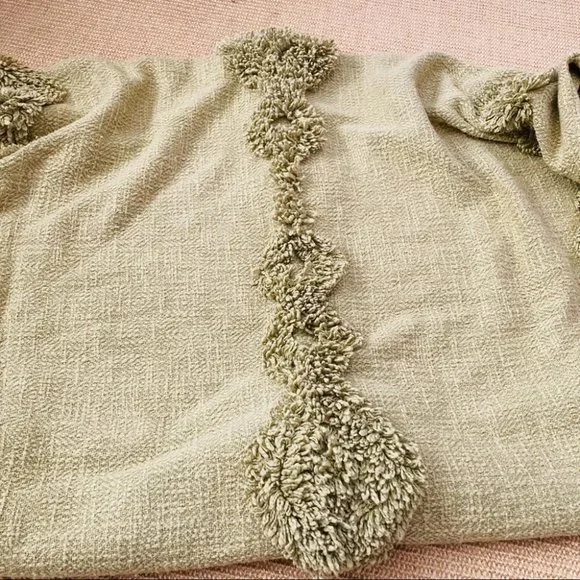 Urban Outfitters Rosie Tufted Throw Blanket In Green - Picture 5 of 11